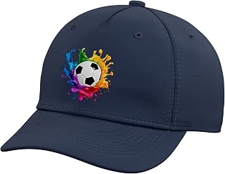 Colorful Soccer Ball Sports Gear for Men Women & Kids Soccer Adjustable Baseball Hat