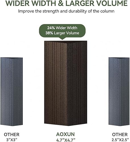 Miniatura 3 de Aoxun Gazebo de aluminio de techo duro de 12 x 20 pies, toldo de marco de metal para exteriores con una mosquitera y paredes laterales de