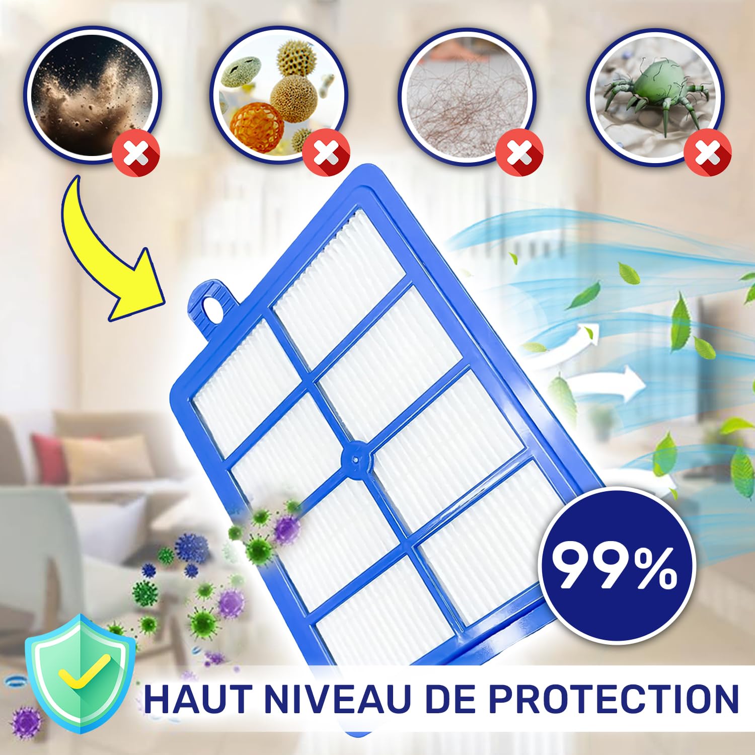 Filtre HEPA Pour Aspirateur – Compatible AEG, Electrolux Et Autres – Distri+ – Alternative économique – Neuf Sous Blister
