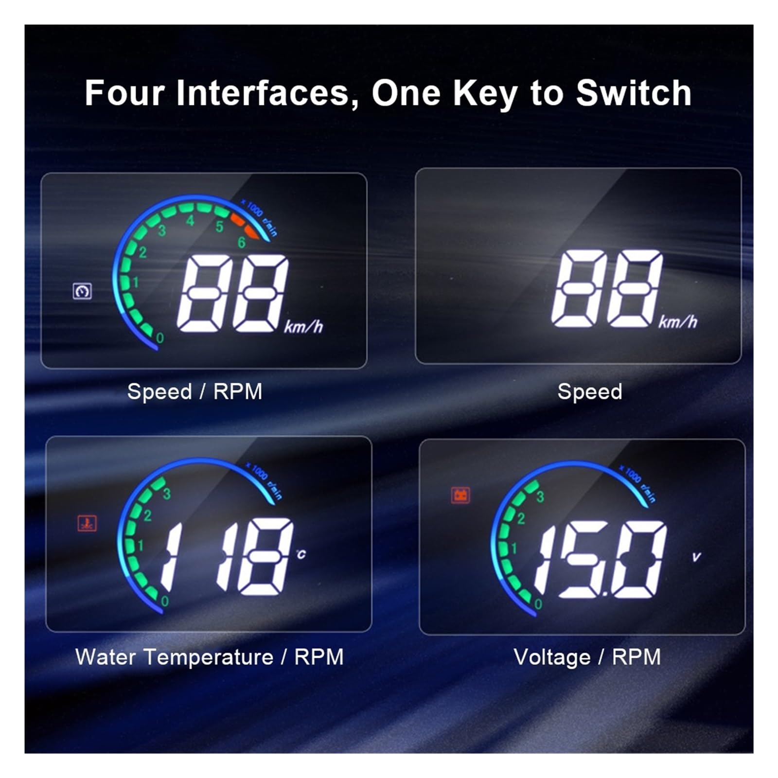 OBD2 Hud Head Up Display Velocímetro Parabrisas Proyector Aparatos Electrónicos For Coche