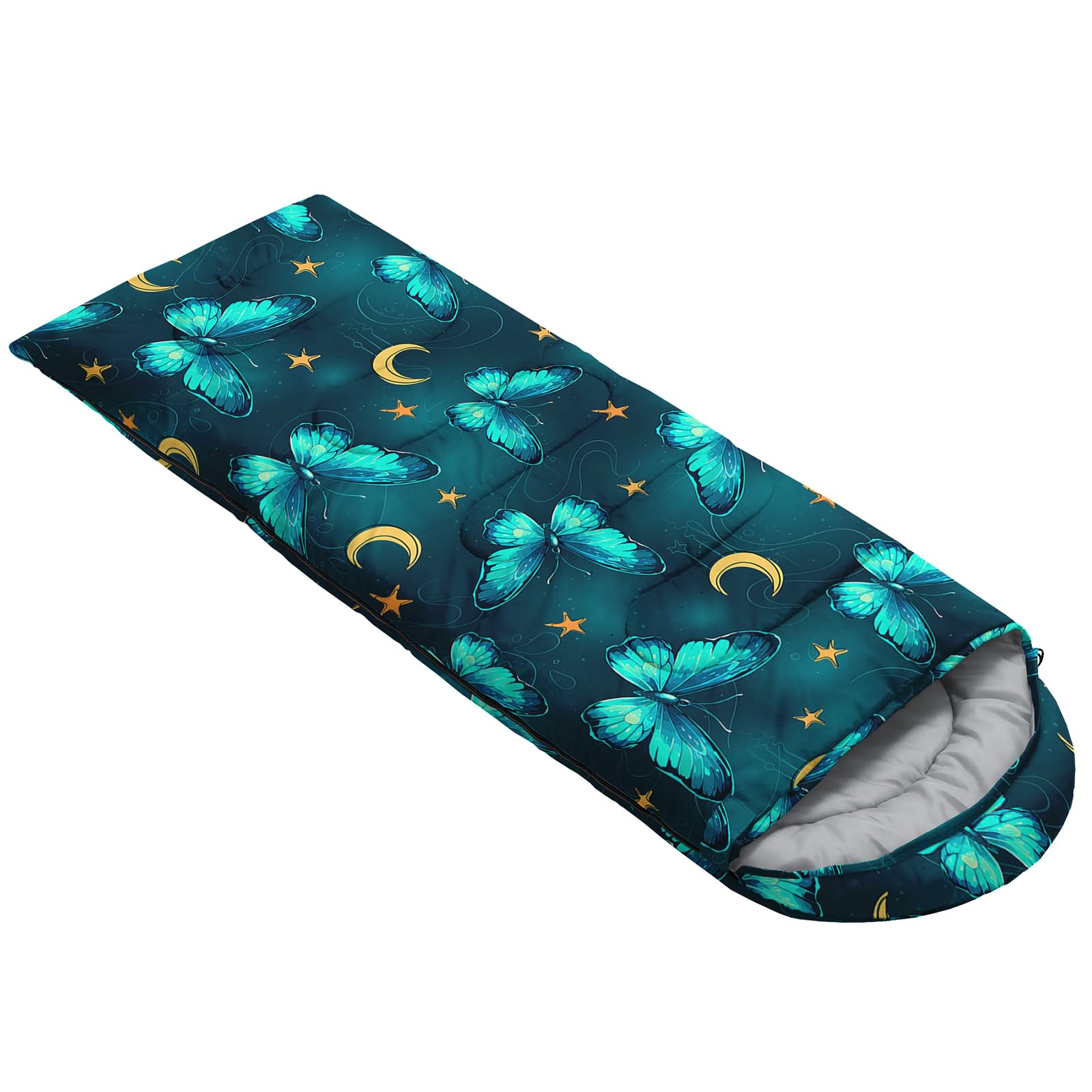 QOOMO Sacos de dormir de camping, 3 estaciones de clima cálido y fresco, ligeros, impermeables para adultos y niños, viajes y al aire libre, equipo de equipo de camping