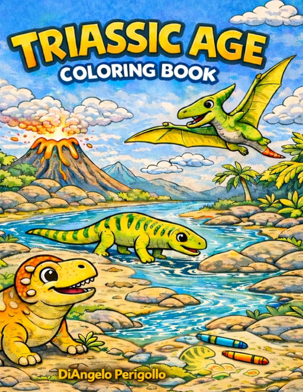 Triassic Dinosaurs: Coloring Book with Fun Facts for Kids: 30 Prehistoric Creatures to Color + Simple Facts (Diet, Habitat & Fossil Discoveries)