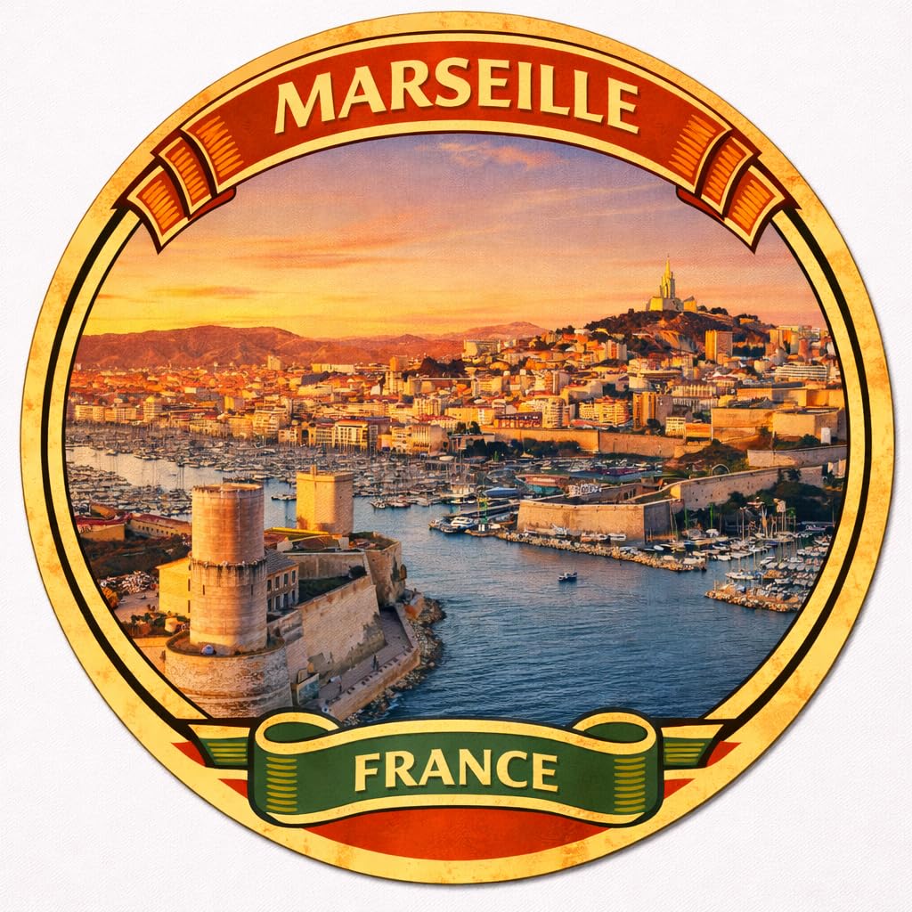 Nomad Charging Box Marseille France Decorative Souvenir Fridge Magnet A0059