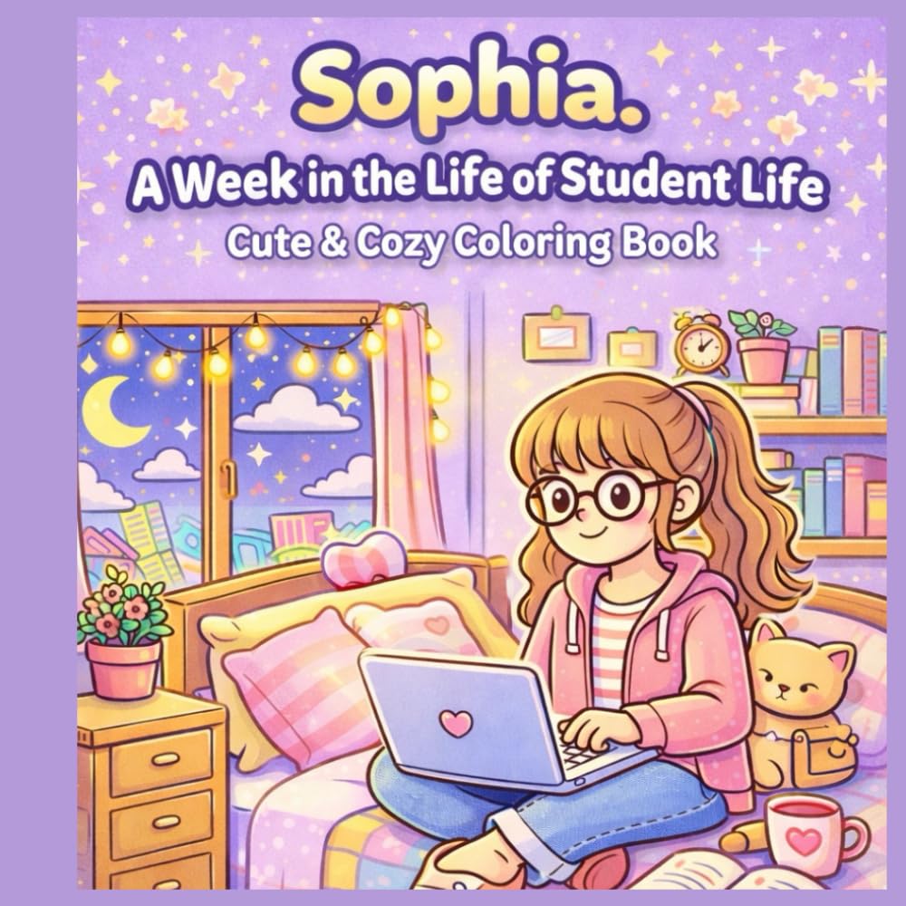 Sophia. A week life of Student Life: Cozy Study Self Care Coloring Book