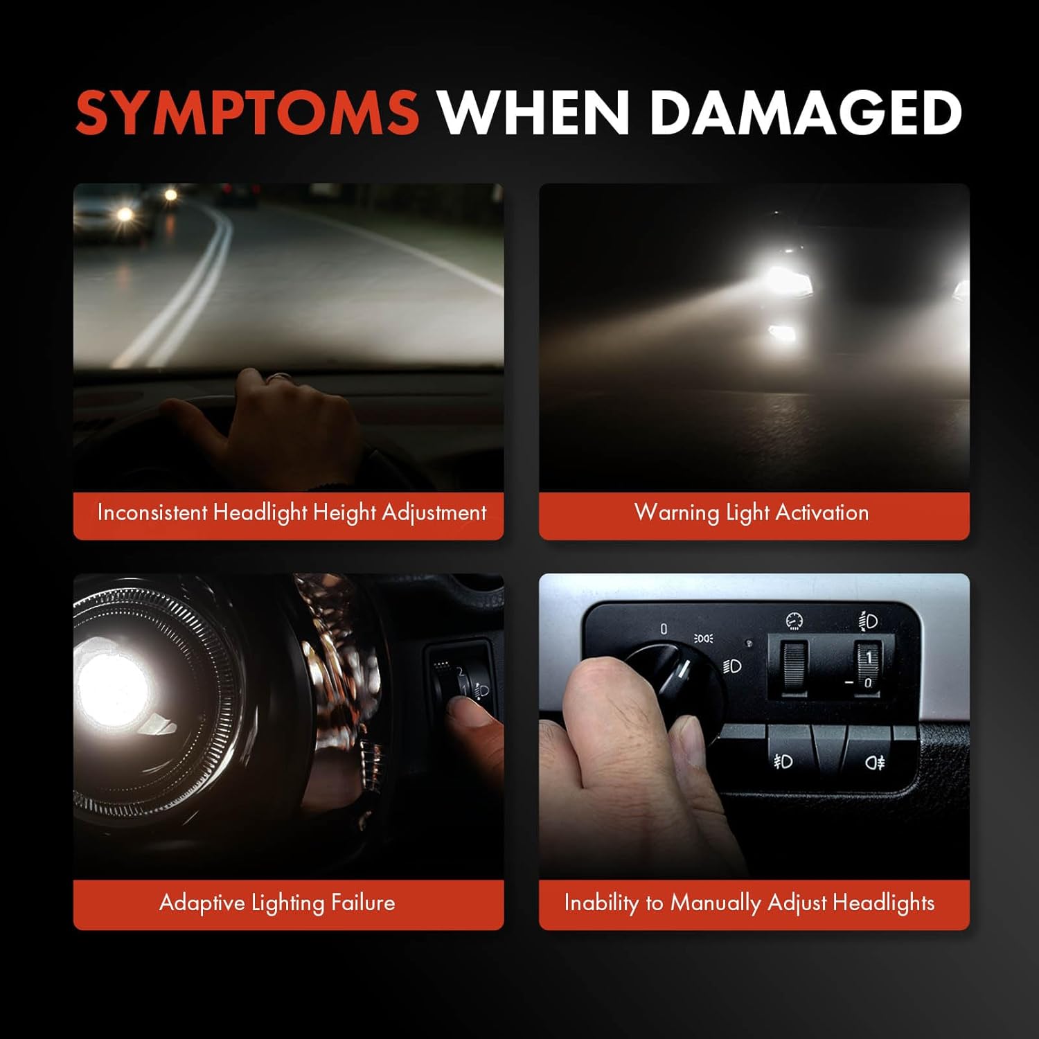 A-Premium Headlight Height Level Sensor Compatible with Land Rover Range Rover Evoque 2012-2018, Discovery Sport 2015-2018, Front Right Passenger Side