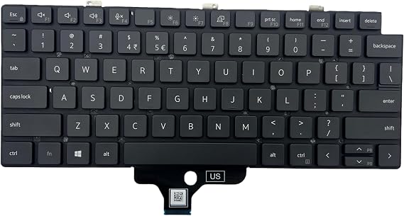 Laptop Keyboard for Dell Latitude 5320 5330 7320 7330 00X69H PK1330R1A01 NSK-QWAUW/C US Layout Non-Backlit Frameless Replacement Keyboard