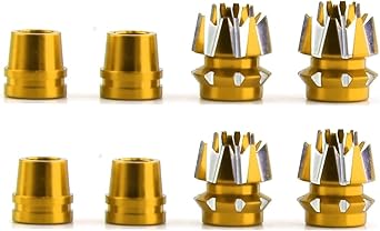 2 Sets Alloy M3 Size 3mm Transmitter 3D Stick End for Futaba/Spektrum DX7 FrSky Taranis X9 X7 RadioLink RC Multicopter Quadcopter Yellow