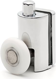 ShowerPart Single Bottom Shower Door Rollers/Wheels/Runners L073, Shower Door Wheel Diameter 23mm, Wheel Thickness 6mm,Chromed Plastic Cover, Shower Door Replacement Parts, 2X