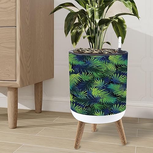 Miniatura 2 de Maceta con soporte, maceta bohemia con patas de pie de 8.7 pulgadas, macetas de riego automático con entrada de agua e indicador de nivel de agua,