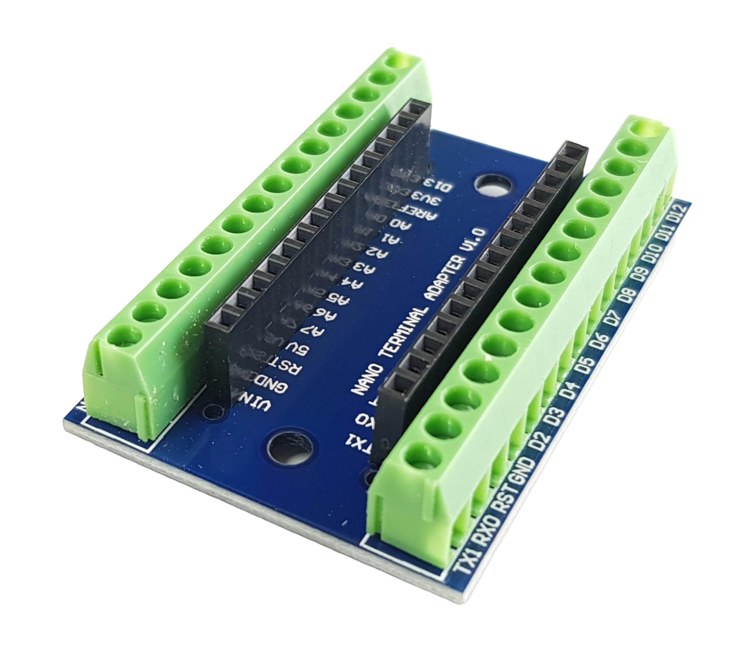 Screw Terminal Block Shield for Arduino Nano – Secure Connection Module for Arduino Nano Wiring