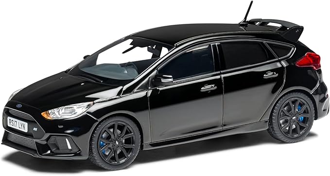 Corgi - VA15305 Ford Focus Mk3 RS, Negro Sombra - Deportivo británico clásico de colección para hombres y mujeres - Miniaturas de juguete para niños, regalo para entusiastas del motor