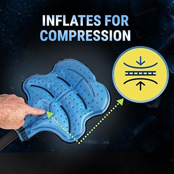 Circulating Ice Machine with Air Compression by Blue Cube- for Knee,Elbow,Shoulder,Back Pain,Swelling,Sprains,Injuries,Recovery-(Rice - Cold Therapy+Air Compression System with Universal Therapy Pad)