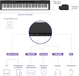 Yamaha P-145 Piano numérique léger et portable avec clavier Graded-Hammer-Compact à 88 touches et 10 voix instrumentales, en noir - 6