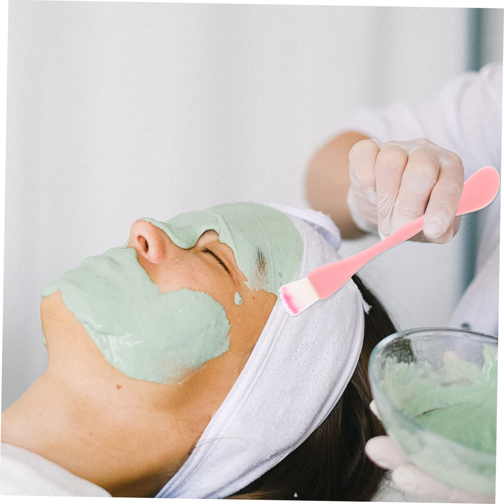 PartyKindom Mask Brush Set 15pcs Diy Plastic Stir Stick Double-ended for Face Mask Mixing Random