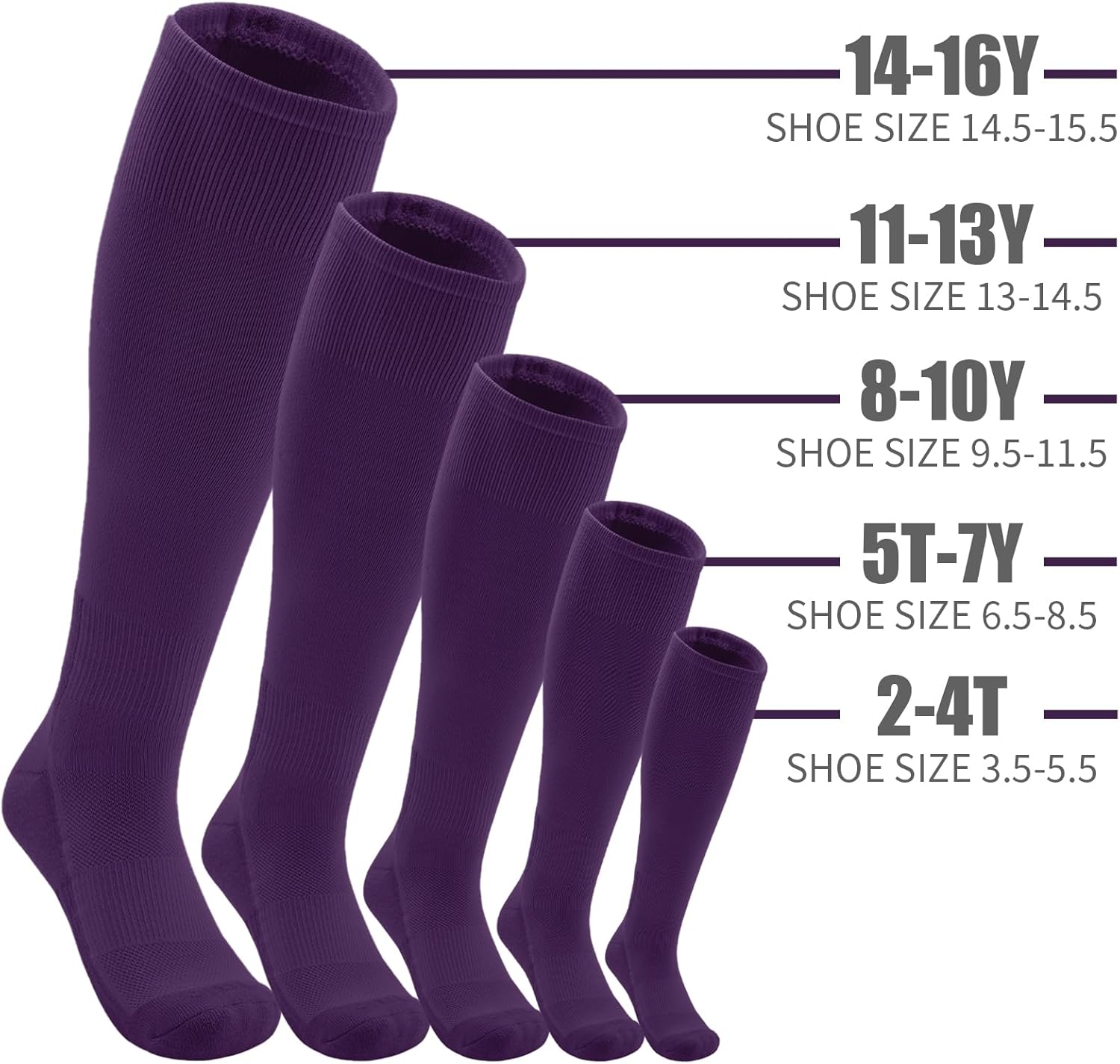 QBK Toddler Baseball Socks And Belt Youth Softball Tee Ball Combo Set for Boy Girl (2 Pairs of Socks & 1 Belt) - Image 4