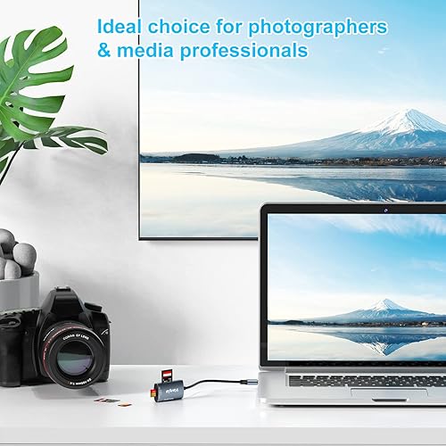 Vista 12 de Vanja Lector de tarjetas SD, adaptador de lector de tarjetas de memoria USB 3.0 de alta velocidad para SD, SDXC, SDHC, Micro SD, RS-MMC