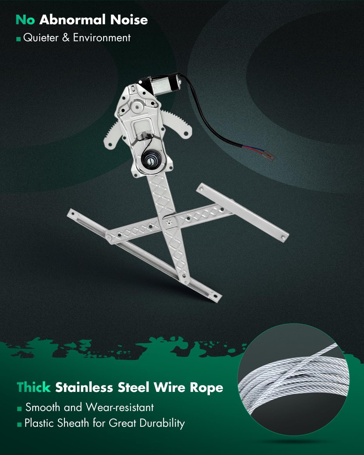 SCITOO Power Window Lift Regulator High Performance Automotive Replacement Parts Compatible with 1997-1998 for Ford for F-150 for F-250 Lobo (Mexico) Front Left Driver Side Motor