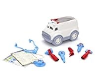 Ambulance & Doctor's Kit Red/Blue FFP 10 Piece Pretend Play,Motor Skills,Language & Communication Kids Role Play Toy Vehicle. No BPA,phthalates,PVC,Dishwasher Safe,Recycled Plastic,USA Made