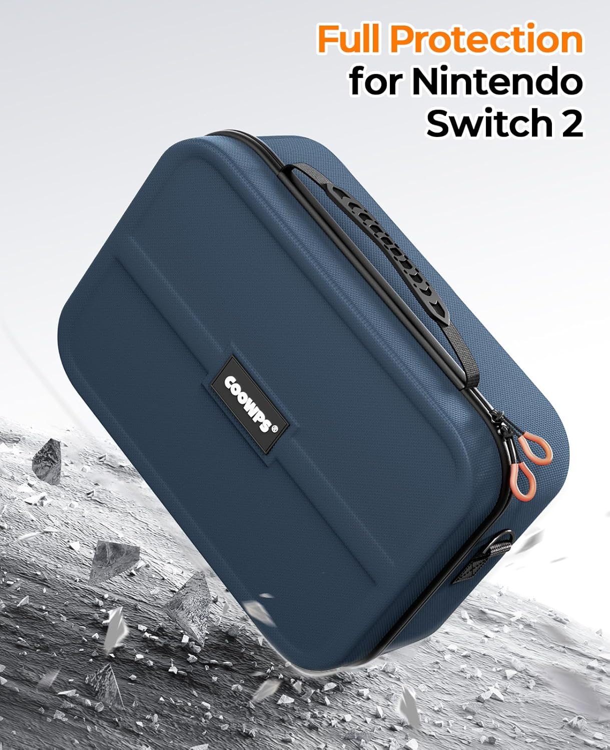 COOWPS Switch 2 Carrying Case 2025, with 4Pcs Thumb Grips, 20 Game Card Slots, Portable Travel Hard Full Protection All In One Storage Case for Nintendo Switch 2 Console Pro Controller Accessories