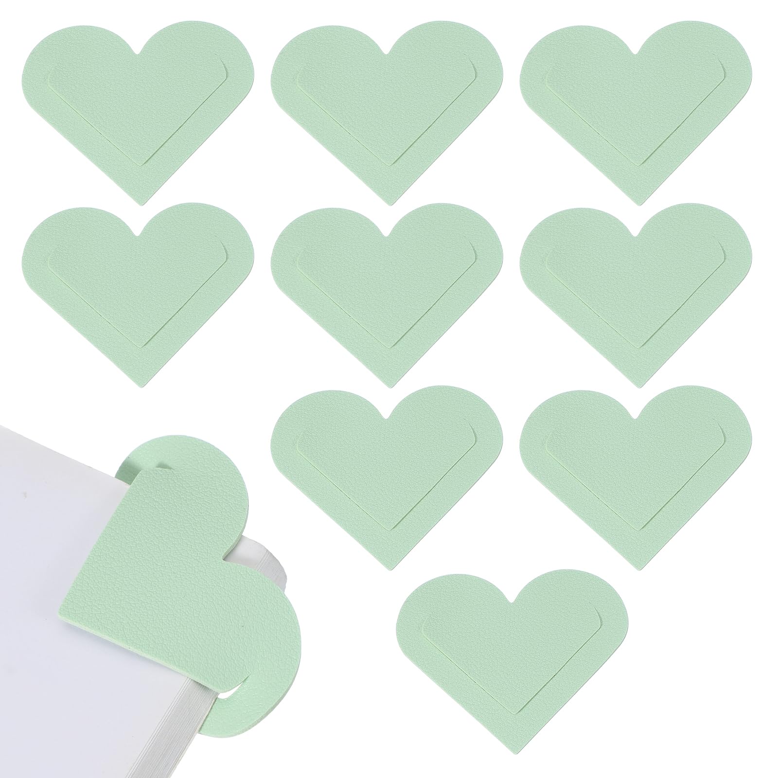 PATIKIL Leather Heart Bookmarks