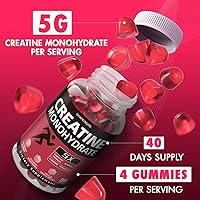 Vista 8 de Gomitas de monohidrato de creatina, creatina limpia para mujeres y hombres para la fuerza muscular, mejorar la resistencia y la recuperación después