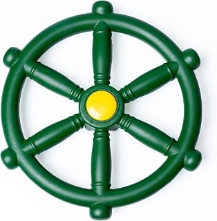 Barcaloo Playground Kids Steering Wheel Toy - Outdoor Playhouse Toys Plastic Pirate Ship Wheel for Jungle Gym or Swing Set Accessories