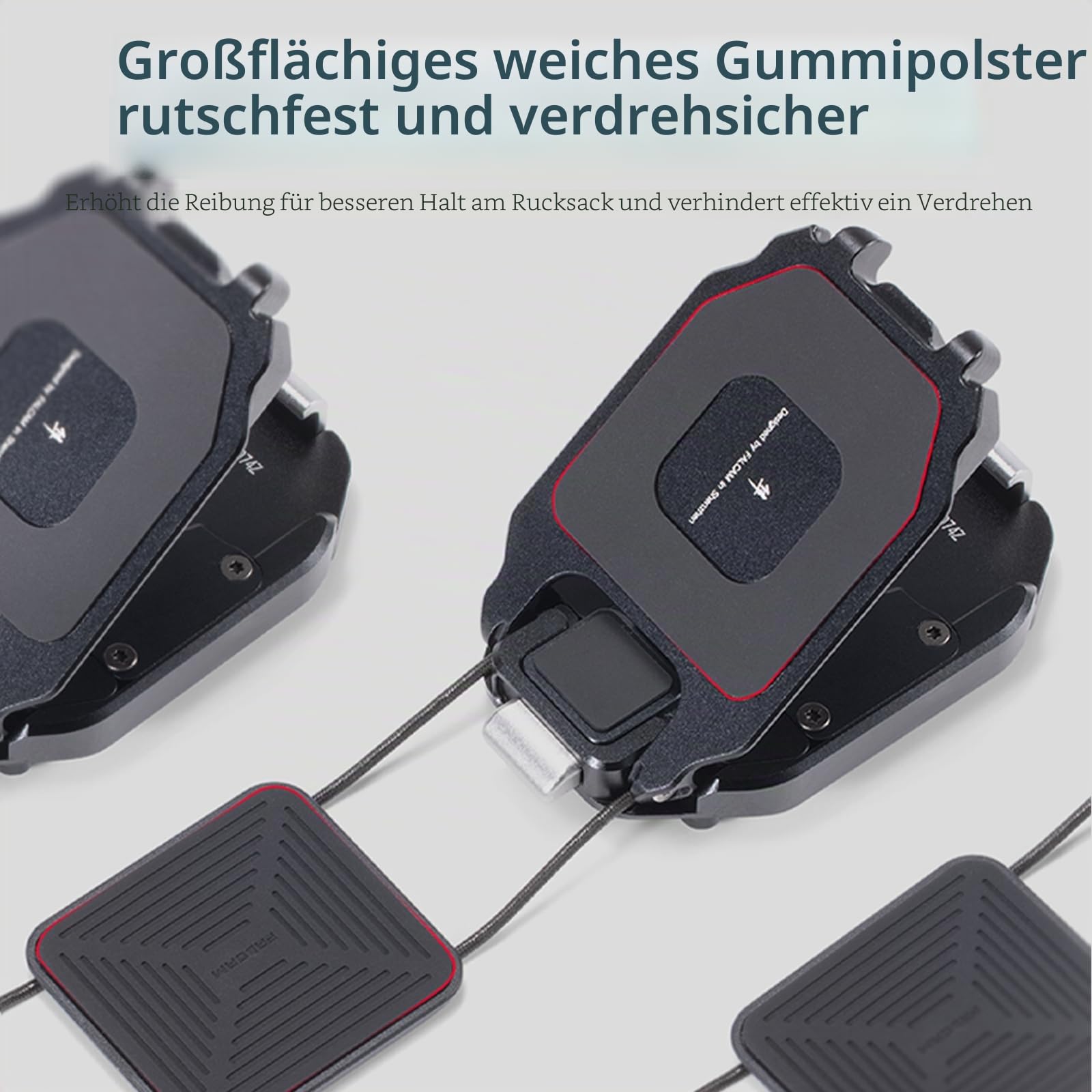 FALCAM F38 Kamera Clip V2 mit Platte Schnellwechselsystem, Kamera Gurt Halterung Rucksack mit 1/4" bis 3/8" Schraubgewinde, Arca-Swiss-kompatibel, Universal-Montagebasisadapter für Schultergurt