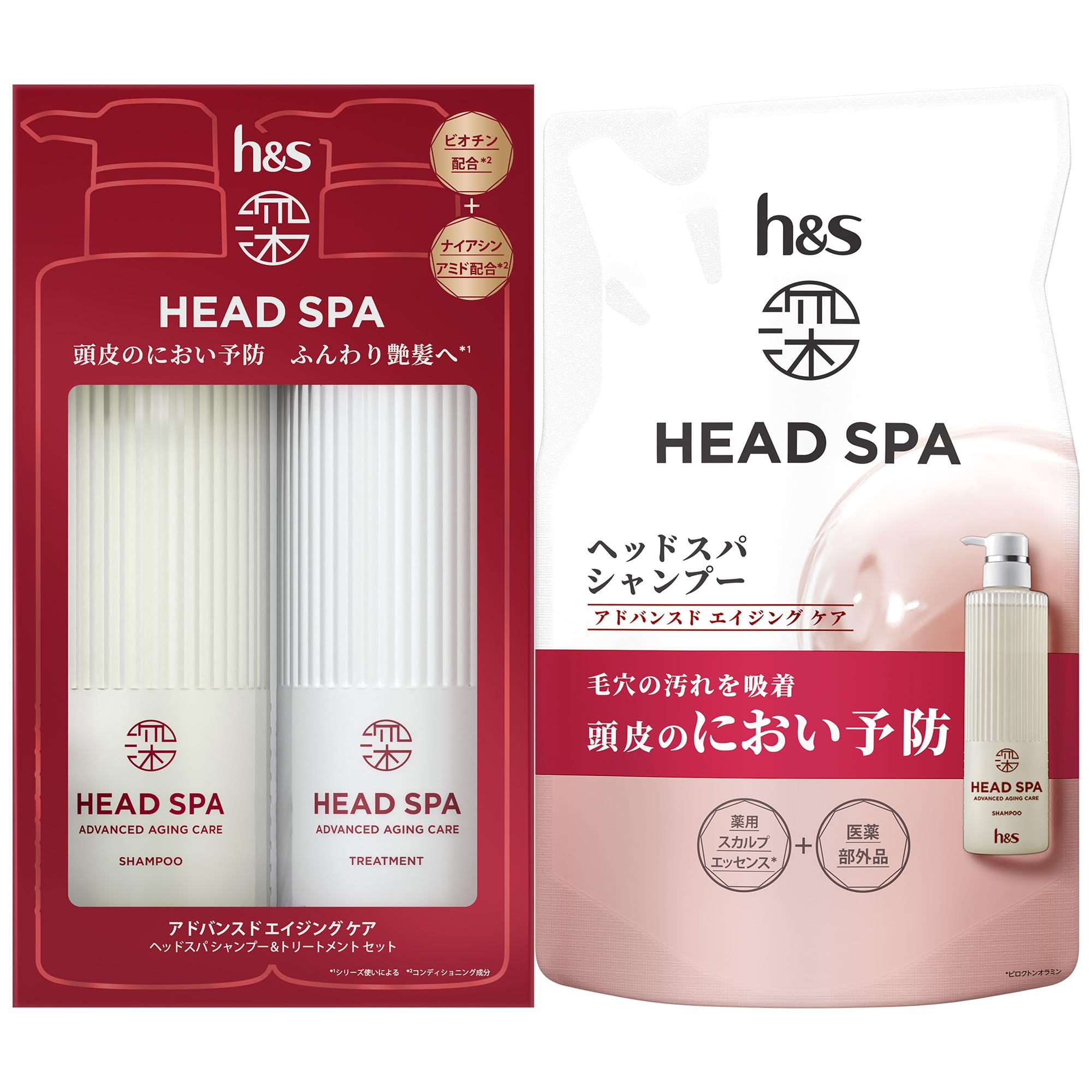 Amazon | h&s 深ヘッドスパ アドバンスドエイジングケア シャンプー
