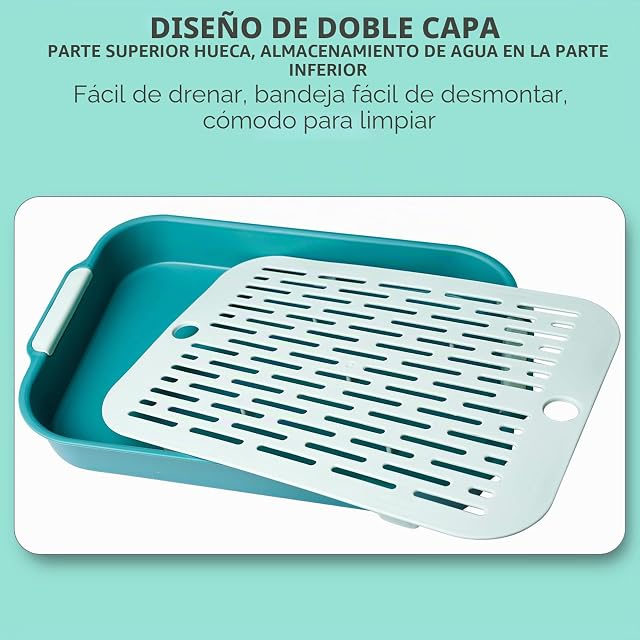 Foto 3 de 7 de Caja de Arena para Conejos,2 Piezas Inodoro para Gatos,Conejo Inodoro,Bandeja de Arena para Hámster,Inodoro…
