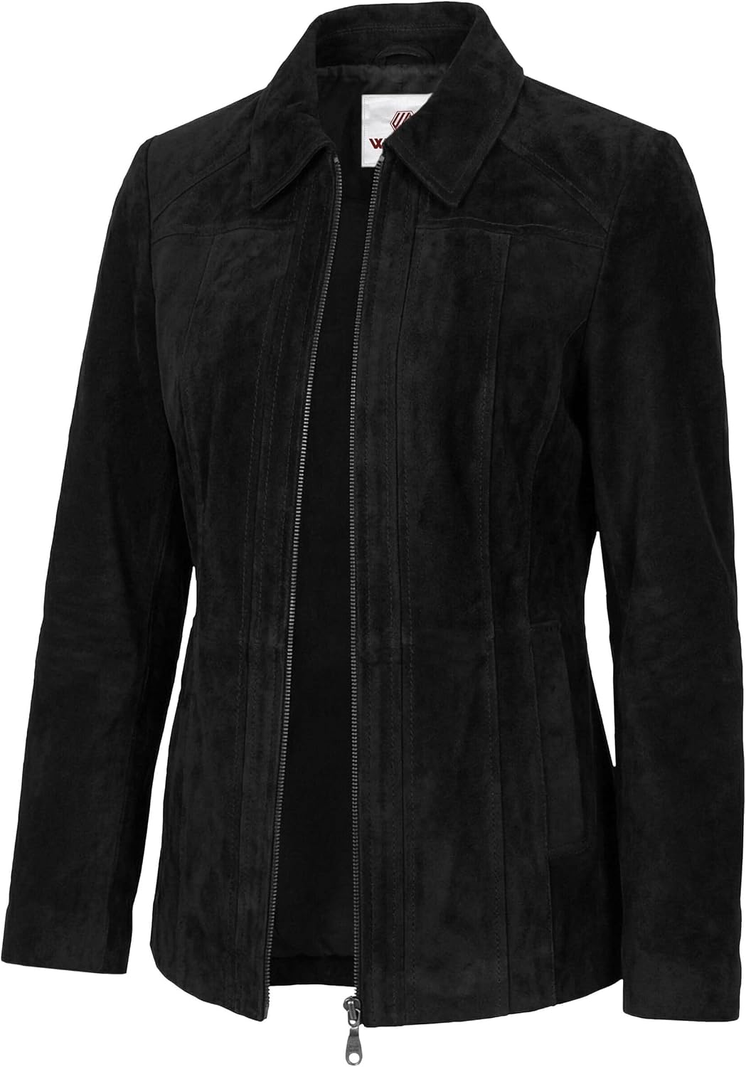 Long Leather Jacket Women - Casual Style Faux Suede Leather Coats for Women
