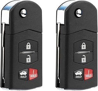 Key Fob fits Mazda MX-5 Miata/Mazda 3 / Mazda 6 Flip Keyless Entry Remote (BGBX1T478SKE125-01), Set of 2