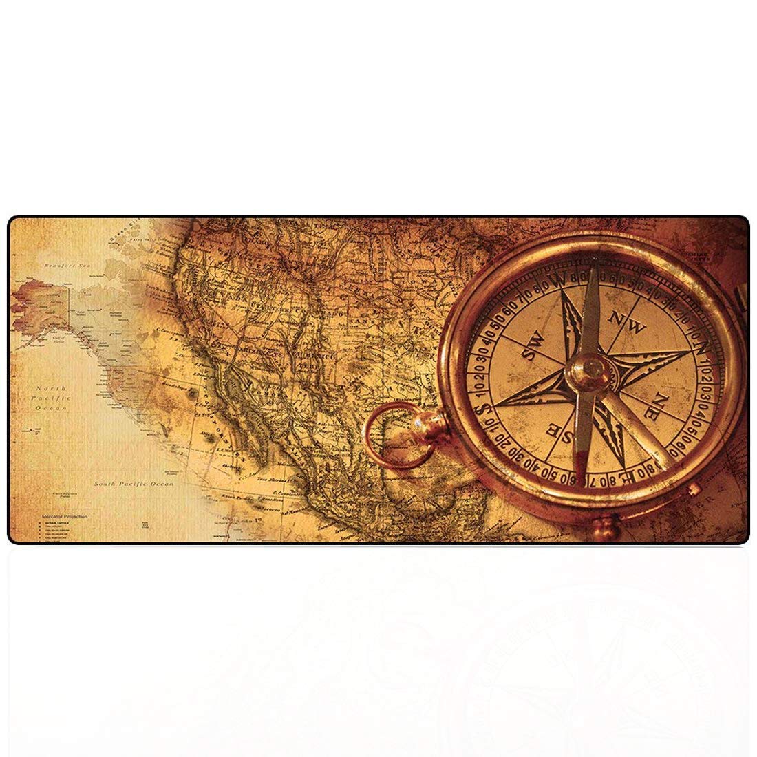 Tappetini per Mouse Gaming Mouse Pad XXL Grande 900x400mm,SUAVER superficie liscia, antiscivolo, in gomma, tappetino per mouse progettato per giocatori e lavoro d'ufficio (Mappa del mondo
