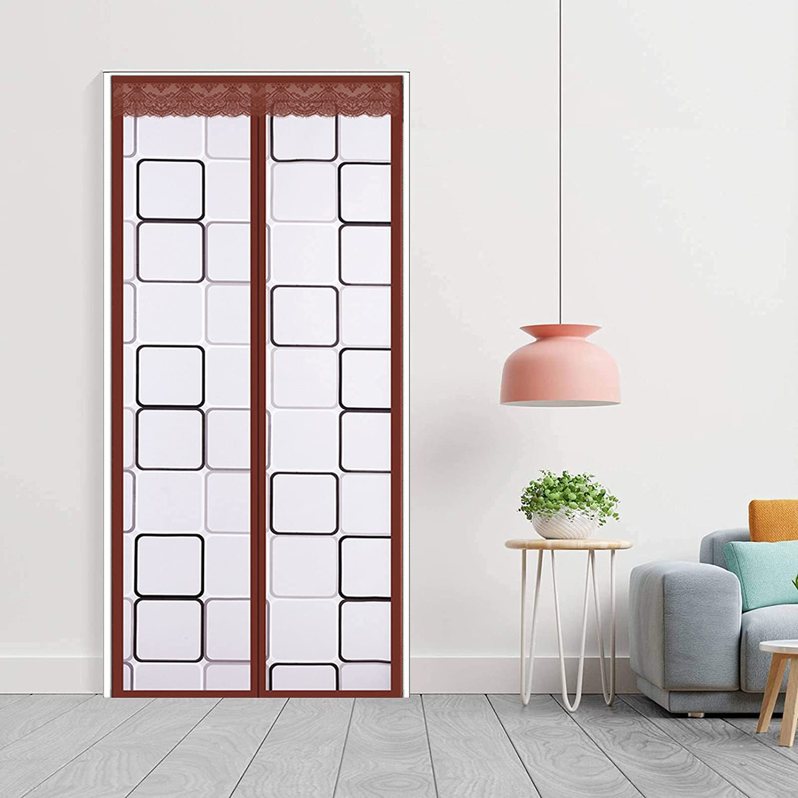 Cortina Puerta Aislante Térmica | Cubierta Magnética | Cierre Automático | Hasta 36x82 Pulgadas | Ideal Para Ahorro Energía, Cocina, Dormitorio