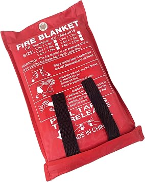 ISOP Fire Blanket 47 * 70 inches Fire Retardant Blanket Heavy Duty Emergency Fireproof Blankets A-Grade Survival Fire Suppressant Cover Sheet First Aid Rescue Cover - Emergency Wrap For Home