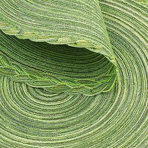 U'artlines Indoor & Outdoor Round Cotton Placemat, Perfect For Fall, Dinner Parties, Bbqs, Christmas Parties And Everyday Use (6Pcs Placemats, Green) #TOP1