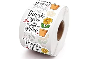 Thank You for Helping Me Grow - 500 Pack of Business Stickers