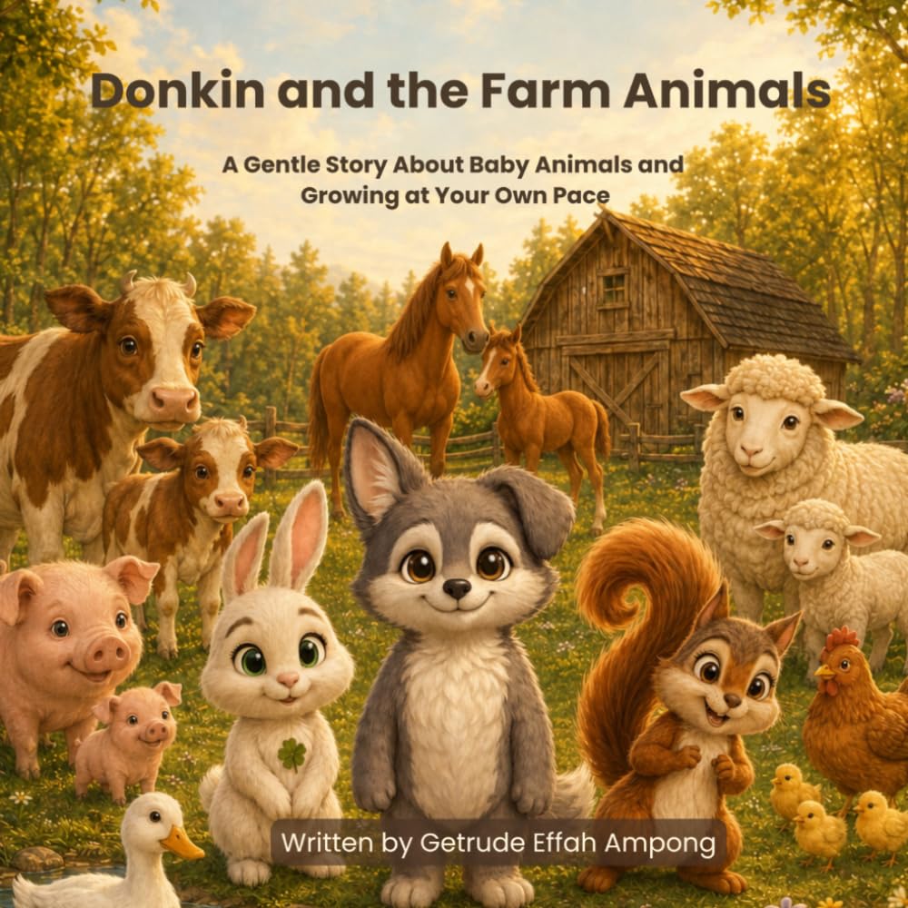 Donkin and the Farm Animals: A Gentle Story About Baby Animals and Growing at Your Own Pace (Donkin’s World)