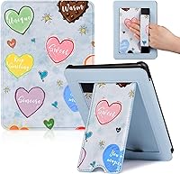 Vista 20 de CoBak - Funda para Ereader de piel sintética duradera con función de apagado y encendido automático, ranura para tarjetas y correa para la mano - Se