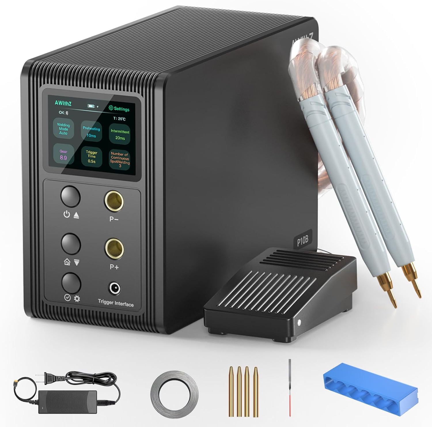 14.6 KW Capacitor Battery Spot Welder, Spot Welder 3-in-1 Auto, manual, Foot Pedal Three Modes Battery Farad Welding Equipment for 18650/LiFePO4 Lithium Battery Pack Building