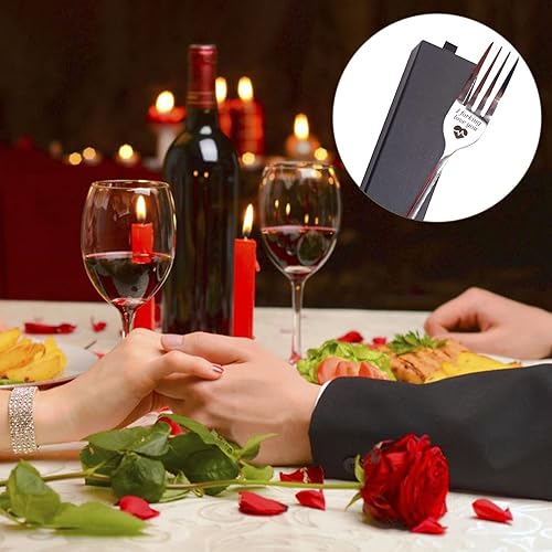 Miniatura 7 de Regalos para novio, novia, aniversario, San Valentín, regalos de esposo, esposa, tenedores de cena para él, tenedores de mesa, cubiertos grabados,