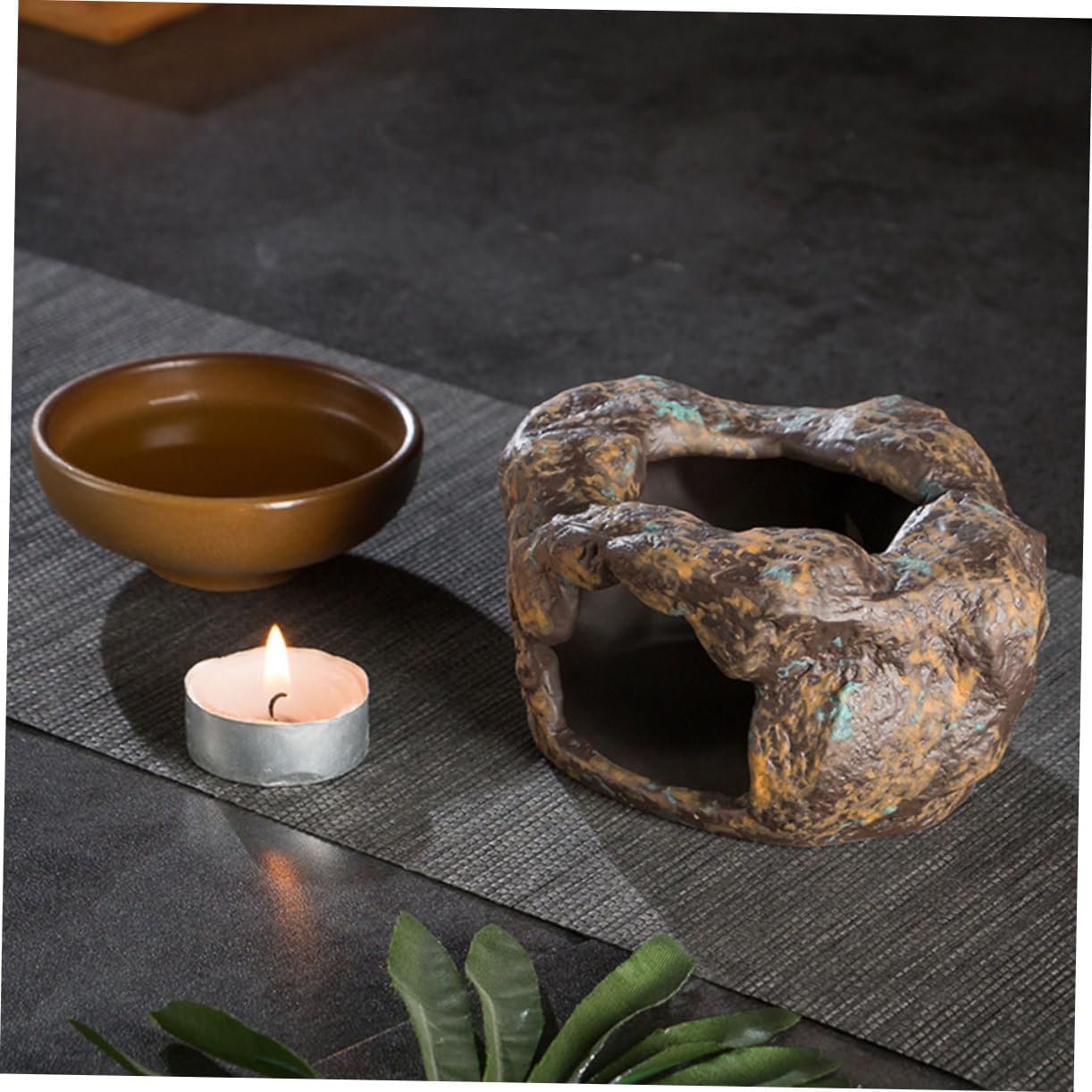Retro Tea Stove Coarse Ceramic Cup Teapot Warmer for Office Teapot Heater