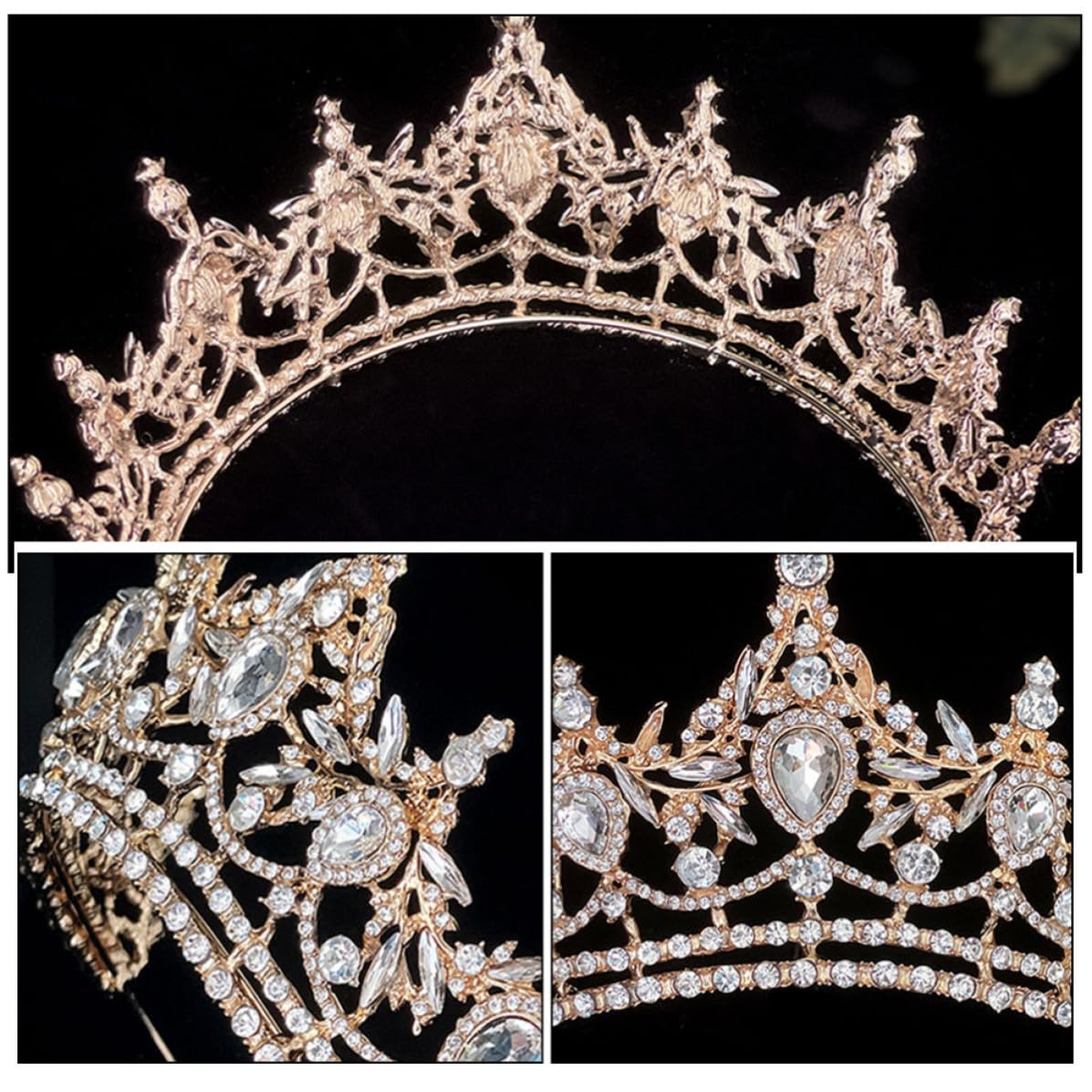 Rhinestone Bridal Headband Crown for Women with Comfortable Fit and Unique Brilliance, Made of Zinc Alloy and Rhinestone, for Stage Performances and Photoshoots