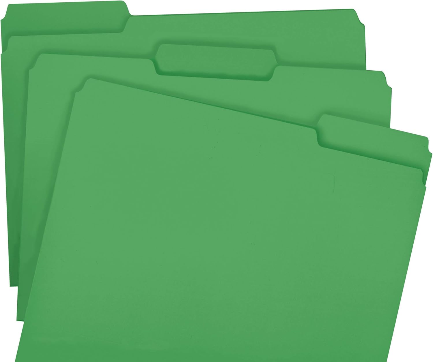 Smead Colored File Folder, 1/3-Cut Tab, Letter Size, Green, 100 per Box (12143) : Colored File Folders : Office Products