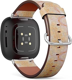 CJBROES Replacement Leather Watch Band, Compatible with Fitbit Versa 3 and Fitbit Sense of Wristband Bracelet Accessory - Colorful Endless Grunge
