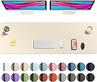 Vista 114 de Aothia Protector de escritorio de cuero, alfombrilla para ratón, alfombrilla de escritorio de oficina, secante de escritorio de cuero PU