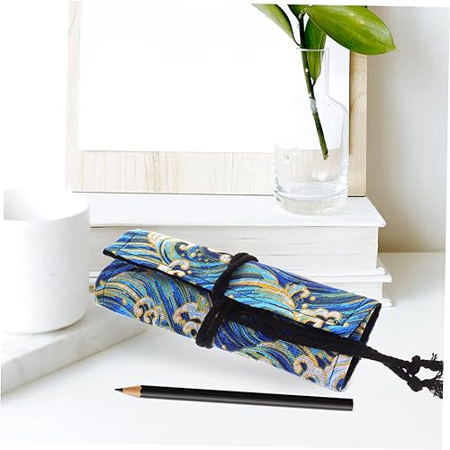 Miniatura 4 de COHEALI Rollo de lápiz de rodillo organizador de brochas de maquillaje, bolsa de almacenamiento para lápices de dibujo, bolsa de envoltura de