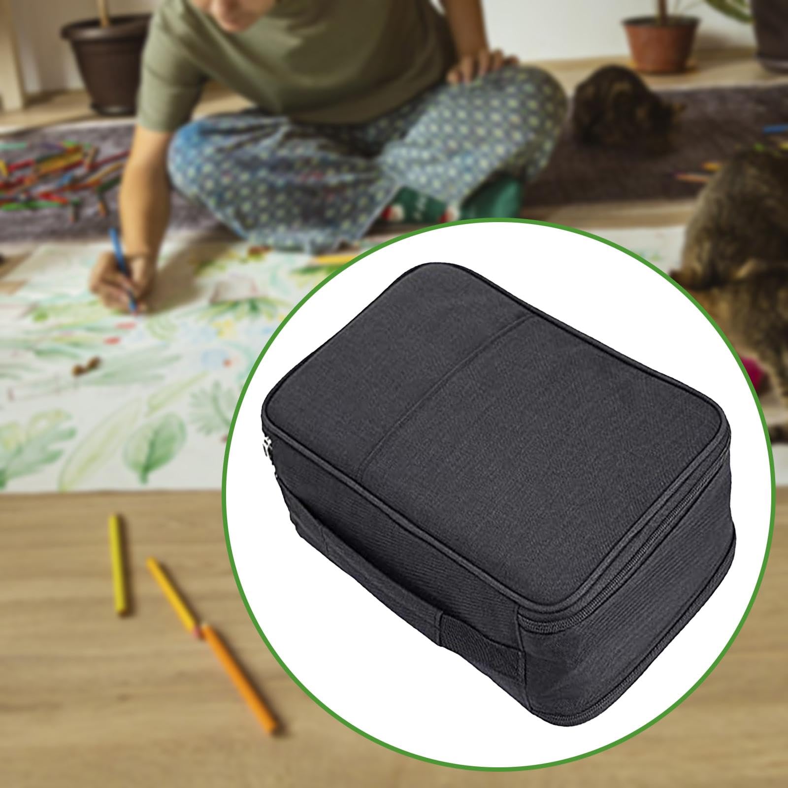 Organizzatore per Penne con 300 Scomparti, Astuccio per Pennarelli con 5 Scomparti, Custodia Portatile per Pennarelli per Studenti, Artisti, Pennelli, Nero