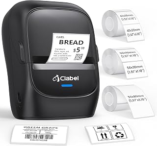 CLABEL 221B Etichettatrice Adesive Portatile Termica Bluetooth con 3 Rotolo