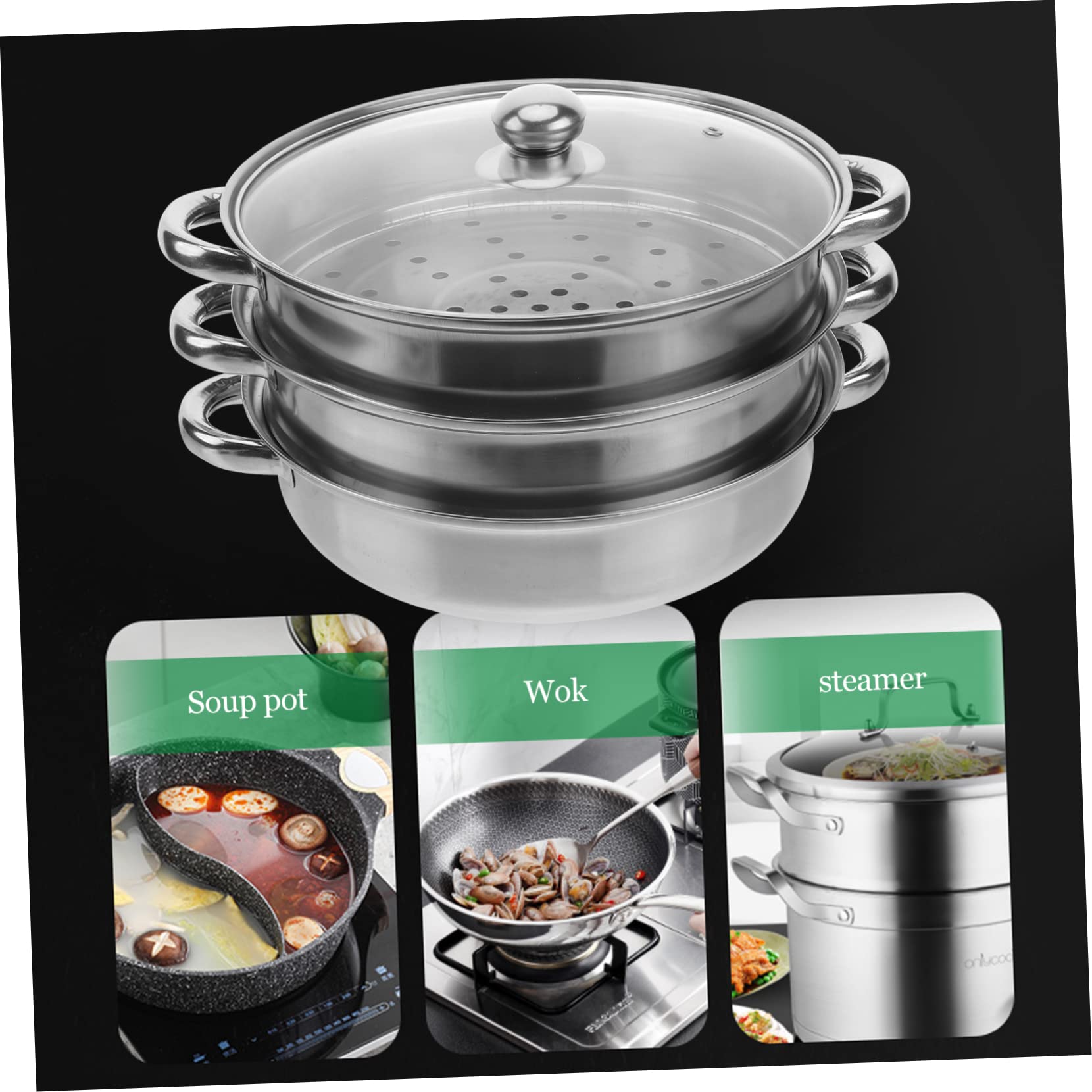 Vaporera de Verduras Vaporeras de Verduras Vaporera de Metal Vaporera de Pasta Olla de Acero Inoxidable Cesta de Vapor