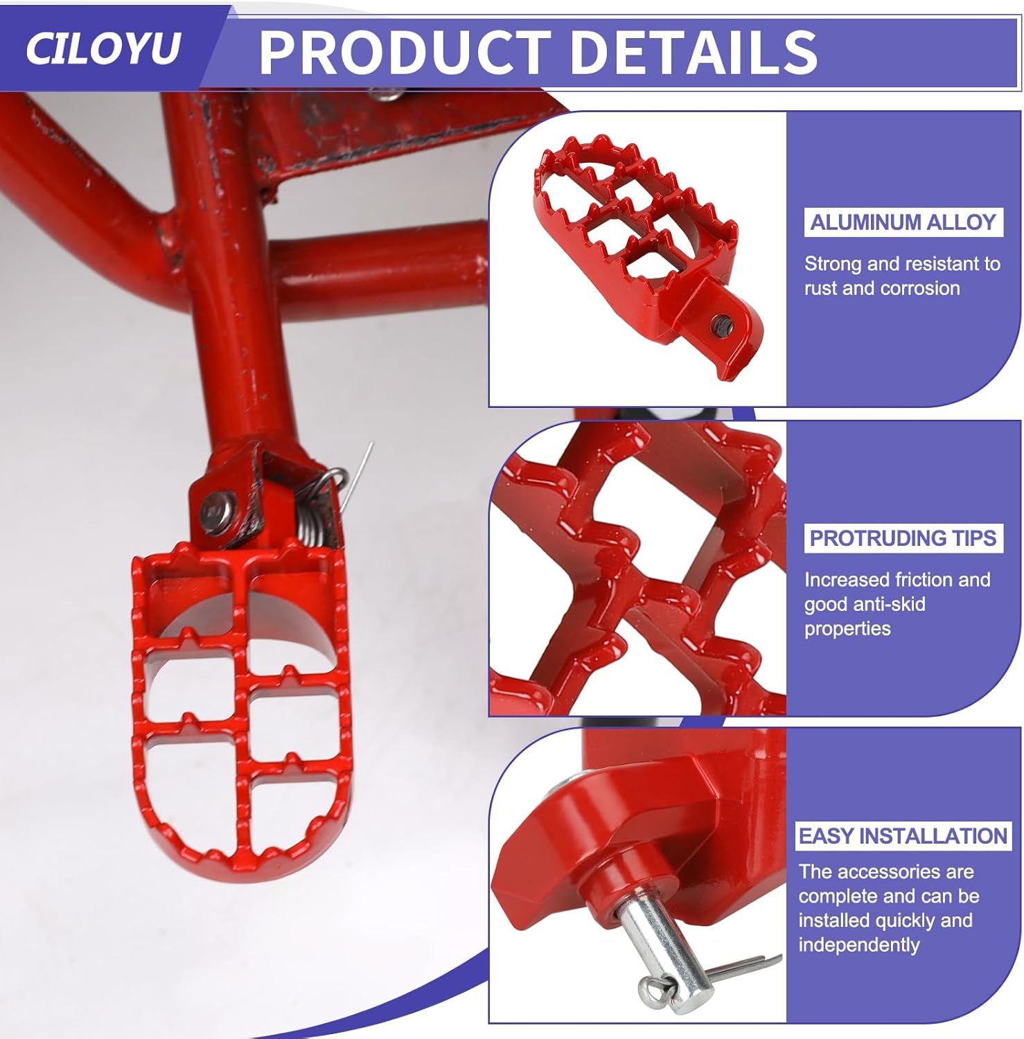 Mini Bike Kickstand and Foot Pegs Footrest Kit Replacement for Coleman CT200U CT200U-EX